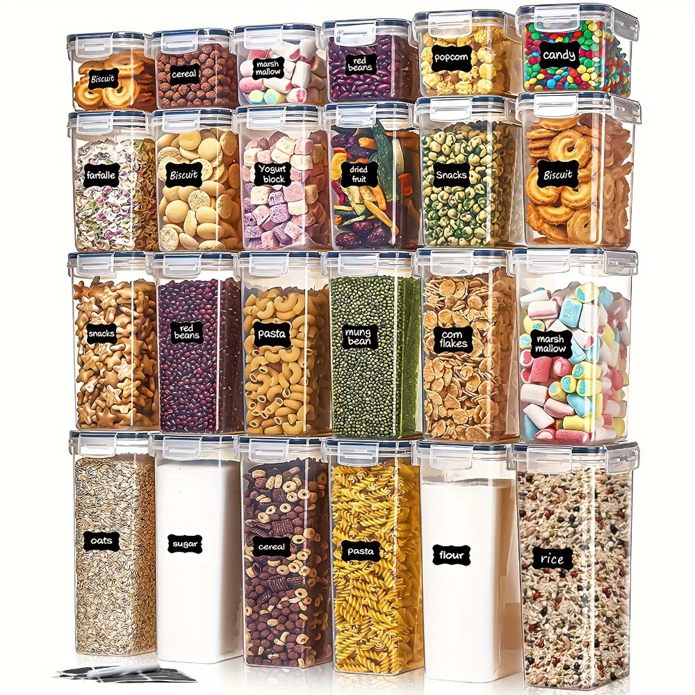 Food Storage Unit - 24 Recipientes para Almacenamiento de Alimentos,