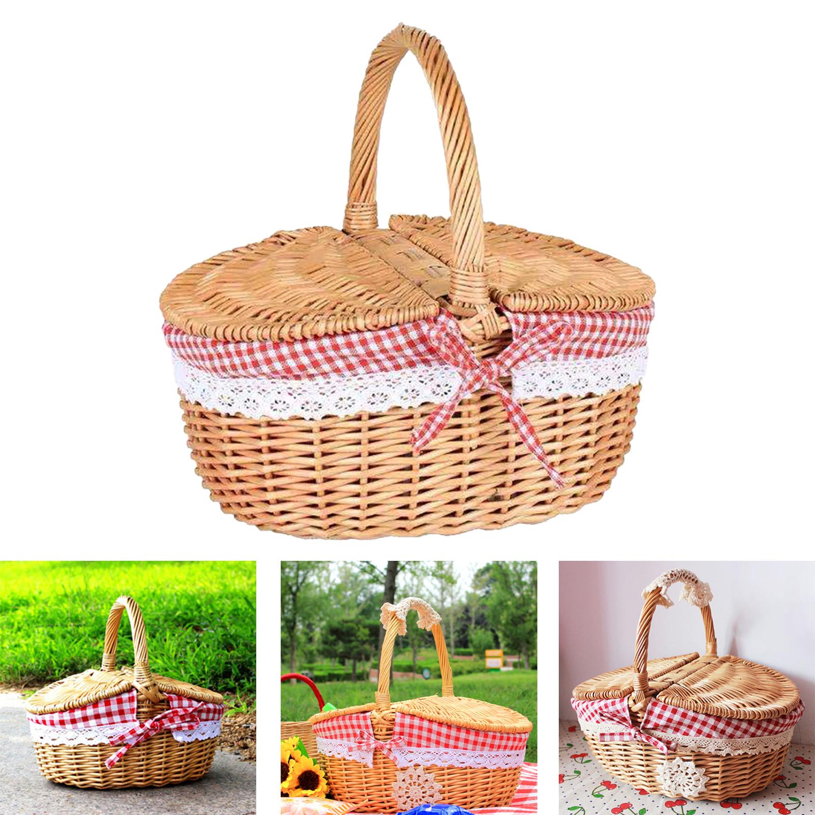 Food Storage Hiking - Cesta de picnic de mimbre tejida