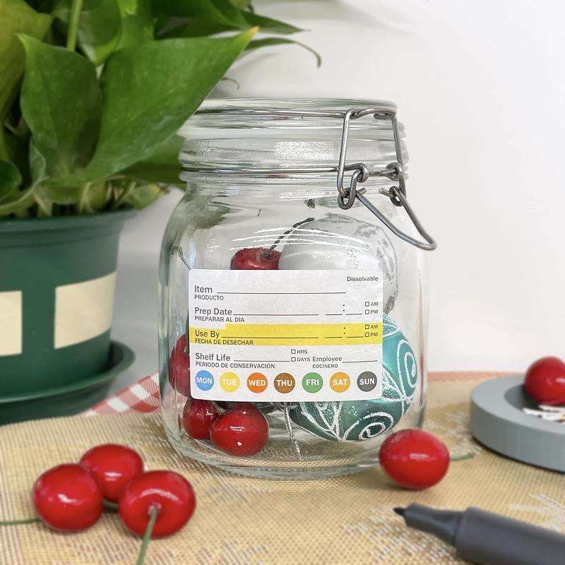 Food Storage Prep Containers - Etiquetas para Alimentos, 250 Unidades por