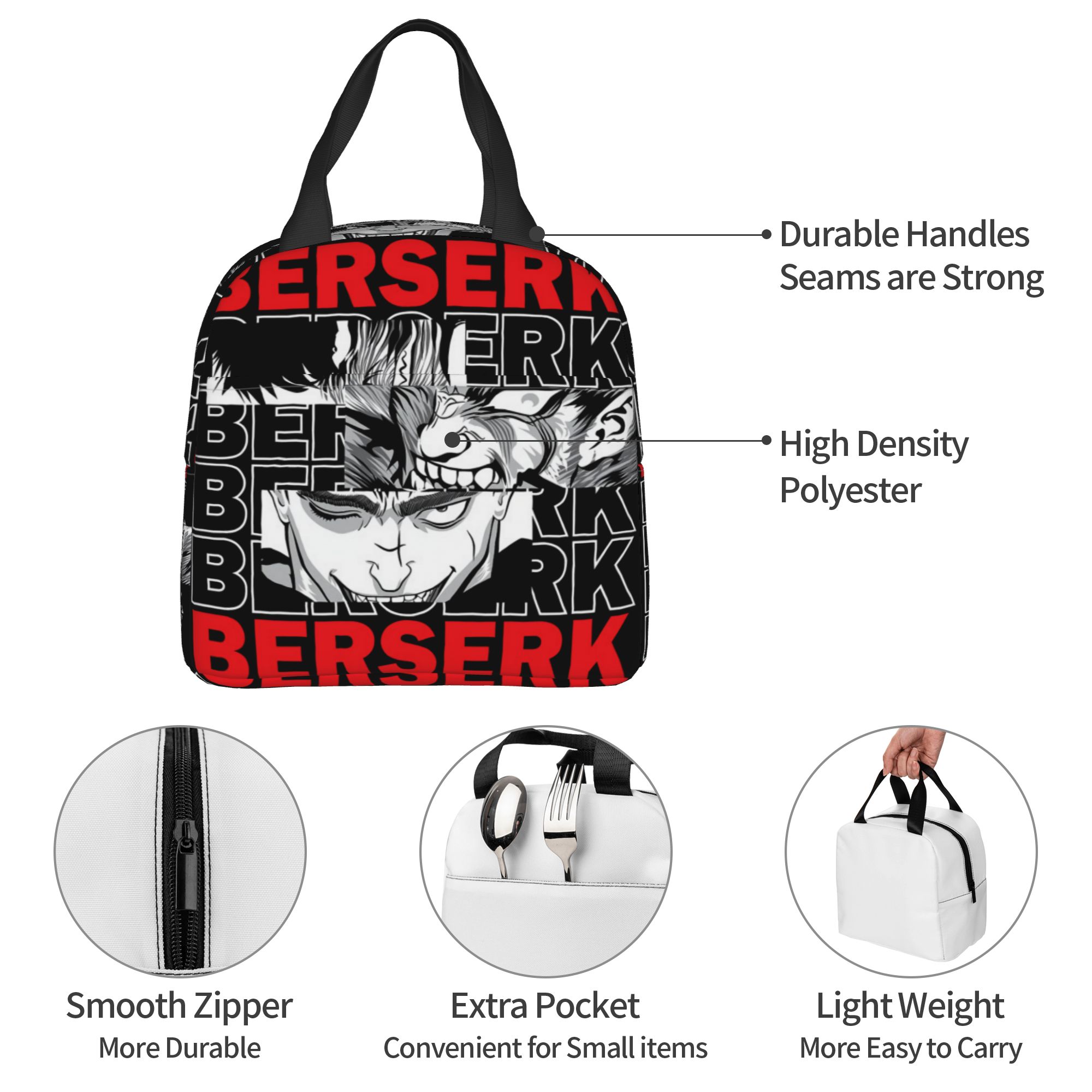 Food Storage Roll Bags - B-Berserks Bolsa de almuerzo con aislamiento