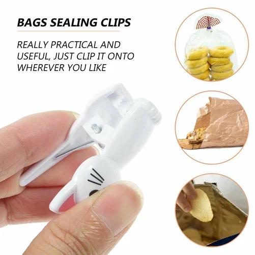 Food Storage Plastic Bag - 8 clips de plástico con forma