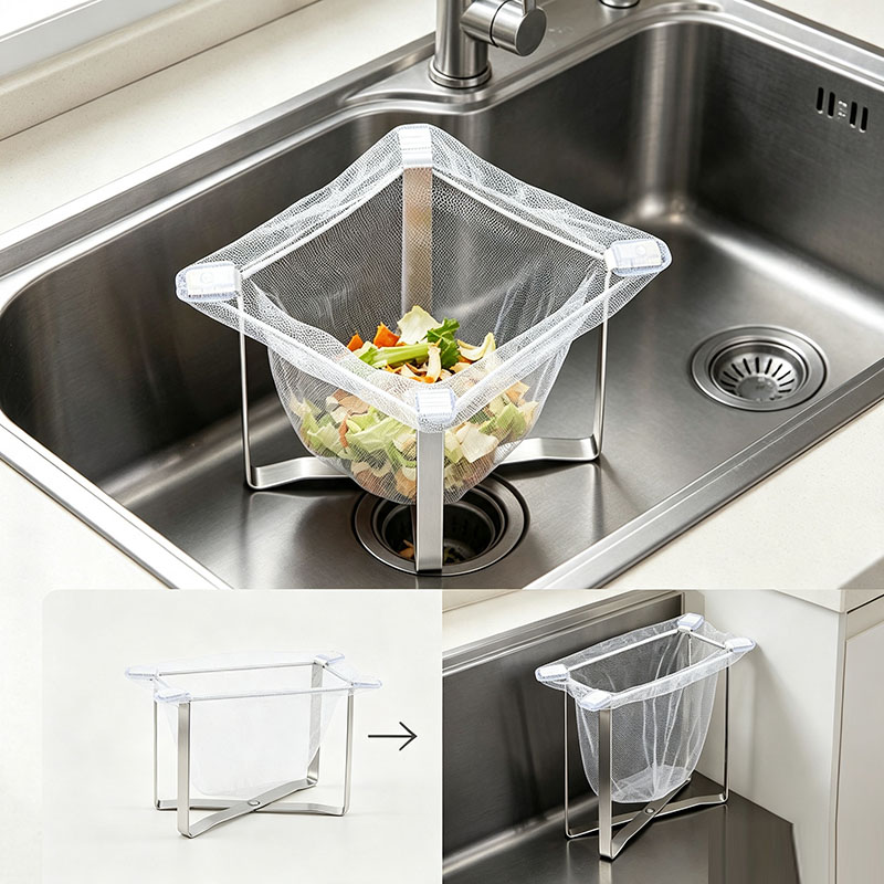 Food Storage Roll Bags - Soporte plegable de acero inoxidable para