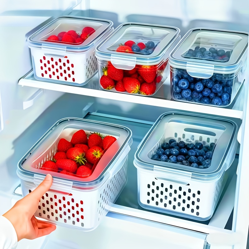 Food Storage Prep Containers - Juego de 4 Recipientes Herméticos para