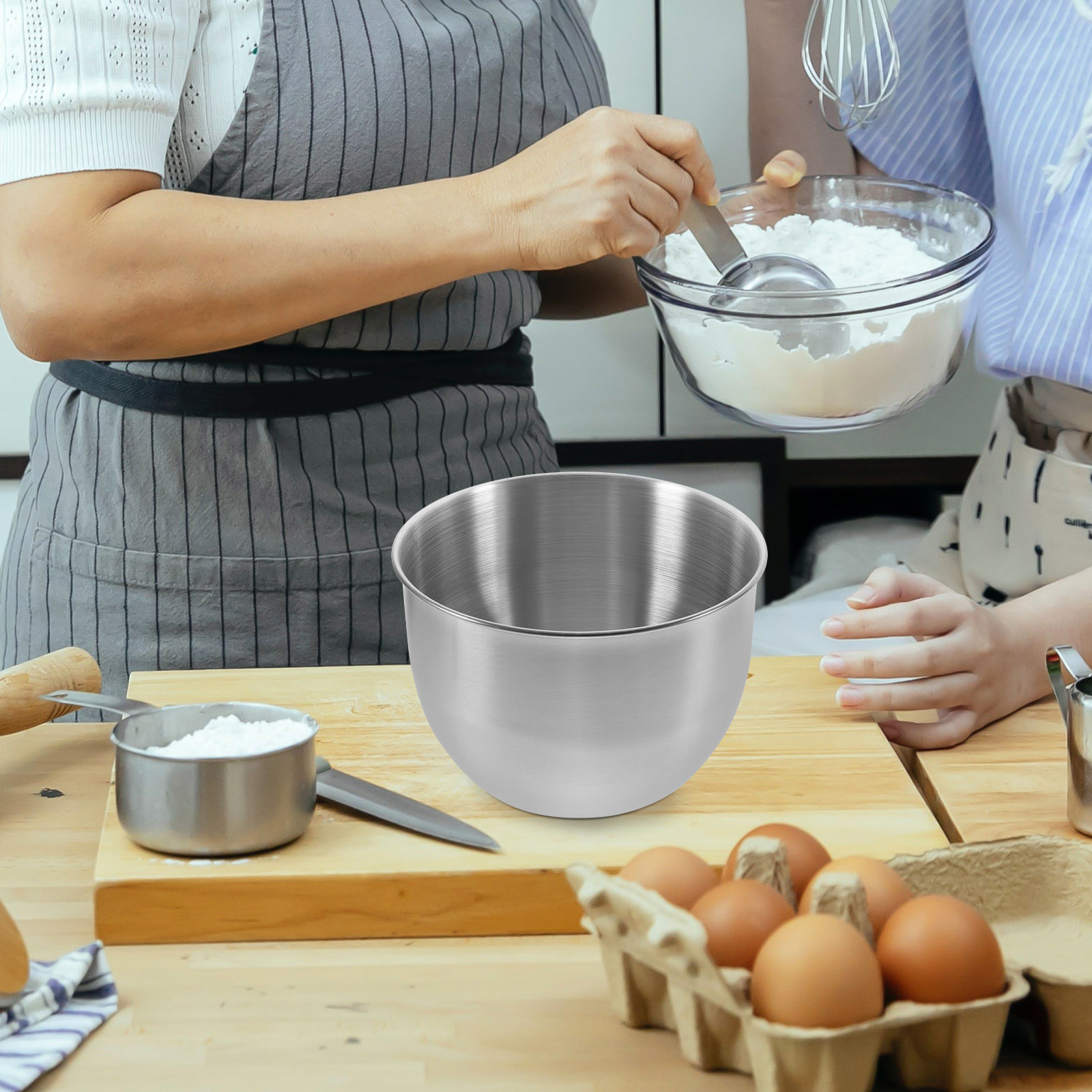 Food Storage In Stainless Steel - Tazón de mezcla de acero inoxidable