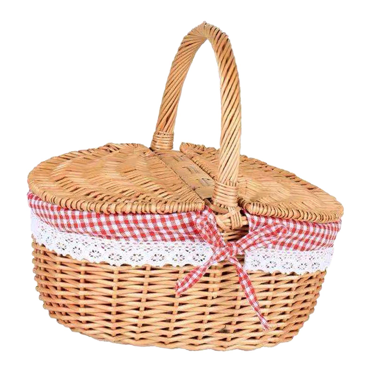 Cesta de picnic de mimbre teji - Food Storage Hiking reseña y precio