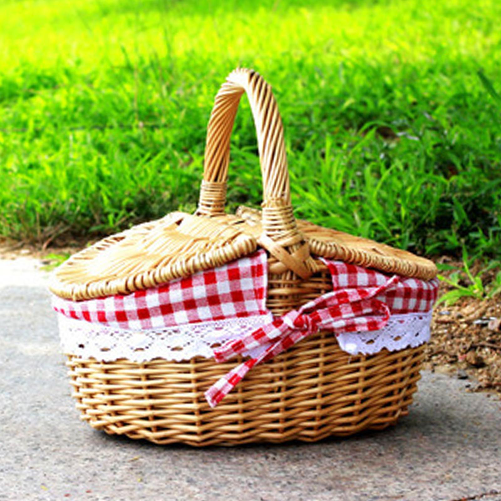 Cesta de picnic de mimbre teji - Food Storage Hiking reseña y precio