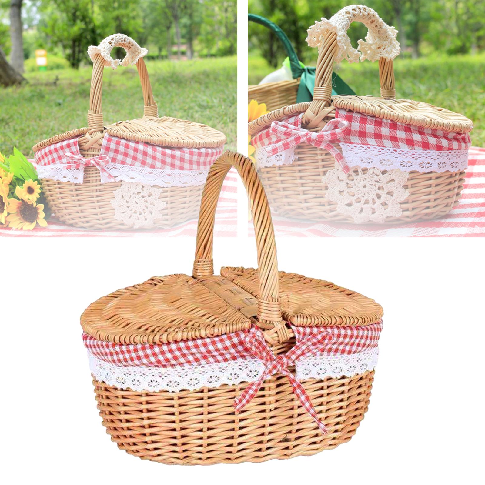 Cesta de picnic de mimbre teji - Food Storage Hiking reseña y precio
