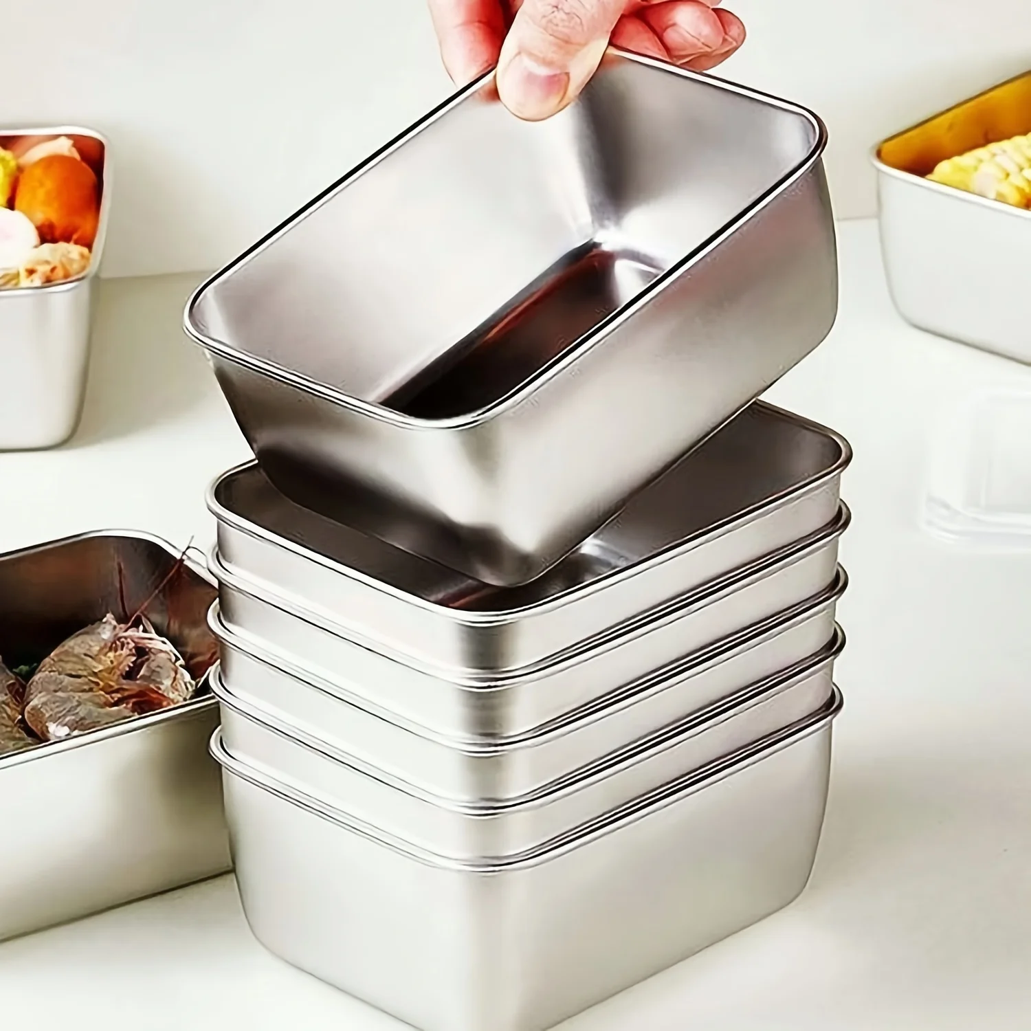 Juego de recipientes de acero  - Food Storage In Stainless Steel reseña y precio