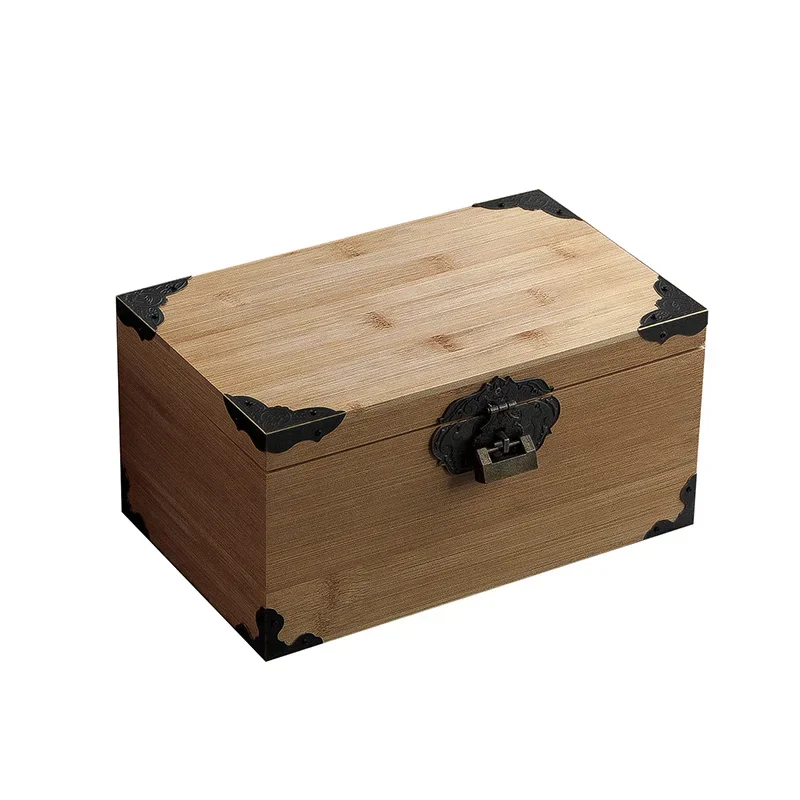 Caja de Madera Rectangular con - Food Storage Lock Box reseña y precio