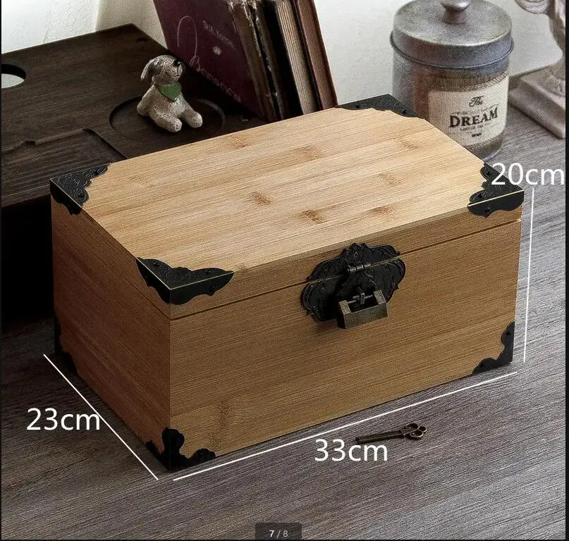 Caja de Madera Rectangular con - Food Storage Lock Box reseña y precio