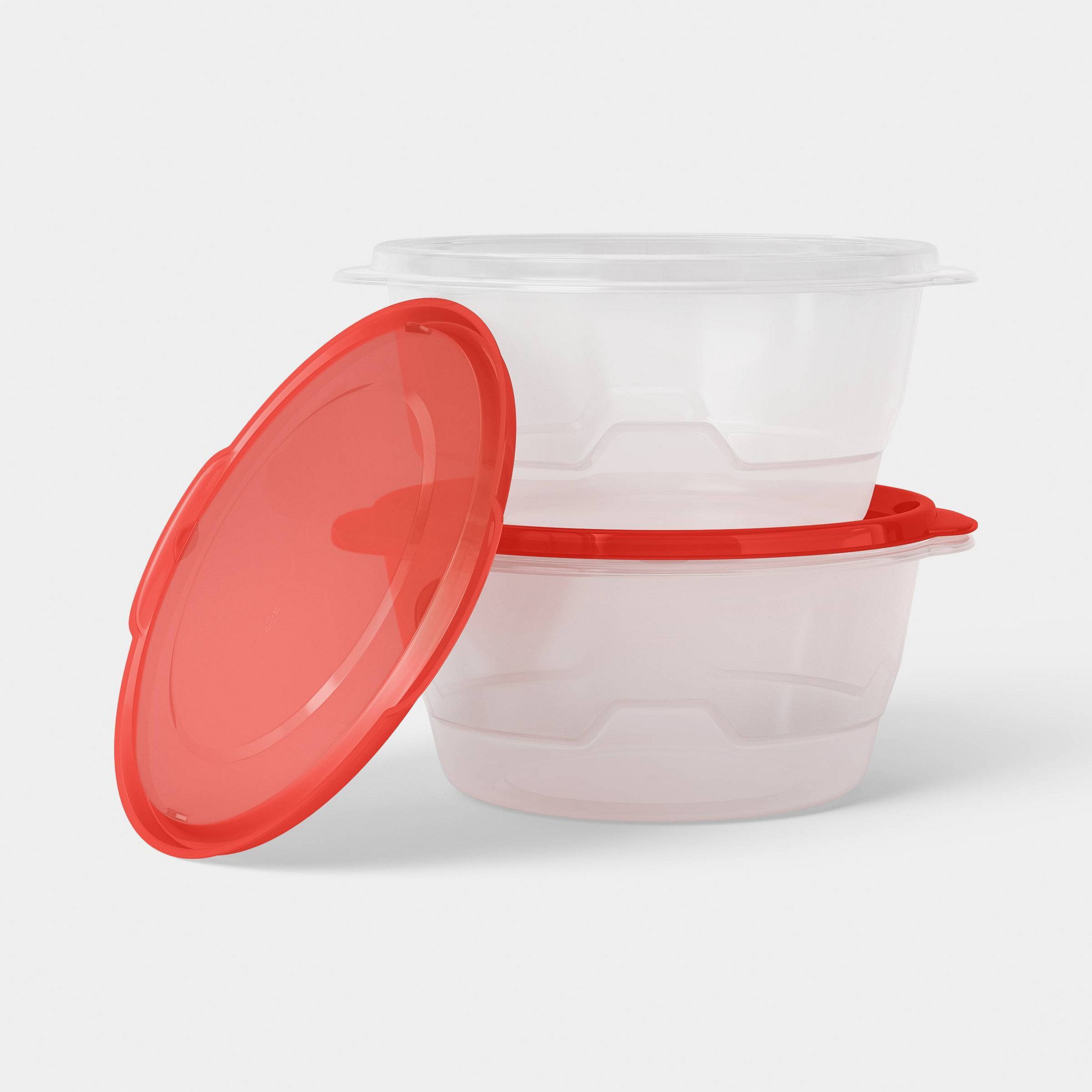 Recipientes Redondos Grandes d - Food Storage Prep Containers reseña y precio