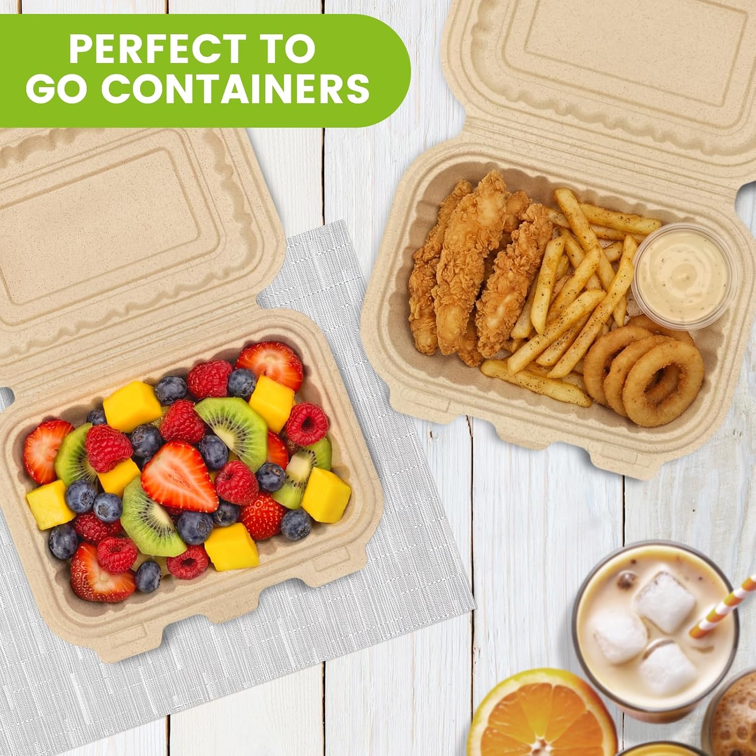Paquete de 50 Contenedores Des - Food Storage Meal Prep reseña y precio