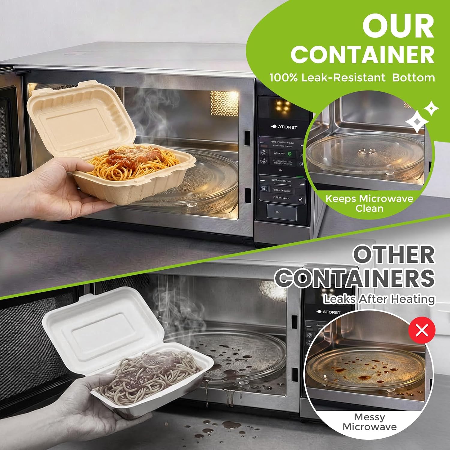 Paquete de 50 Contenedores Des - Food Storage Meal Prep reseña y precio