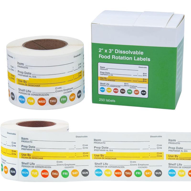 Etiquetas para Alimentos, 250  - Food Storage Prep Containers reseña y precio