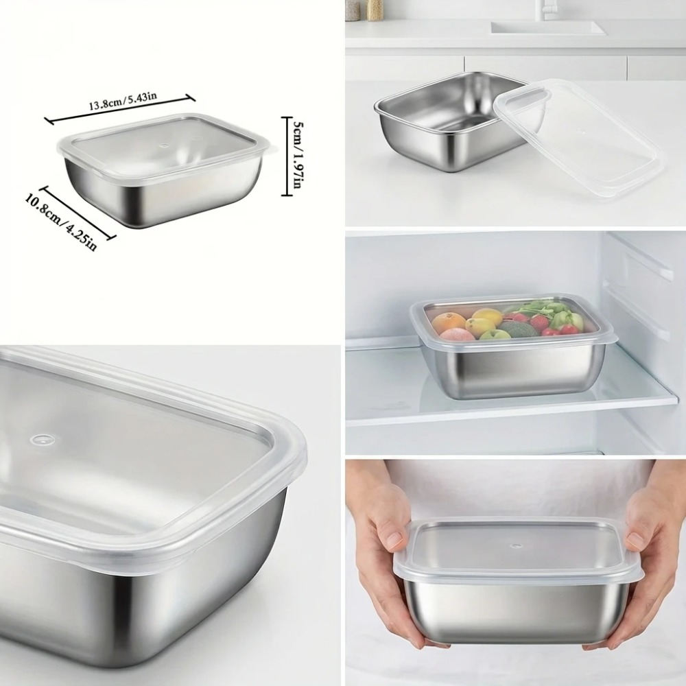 Juego de 6 Recipientes Herméti - Food Storage In Stainless Steel reseña y precio