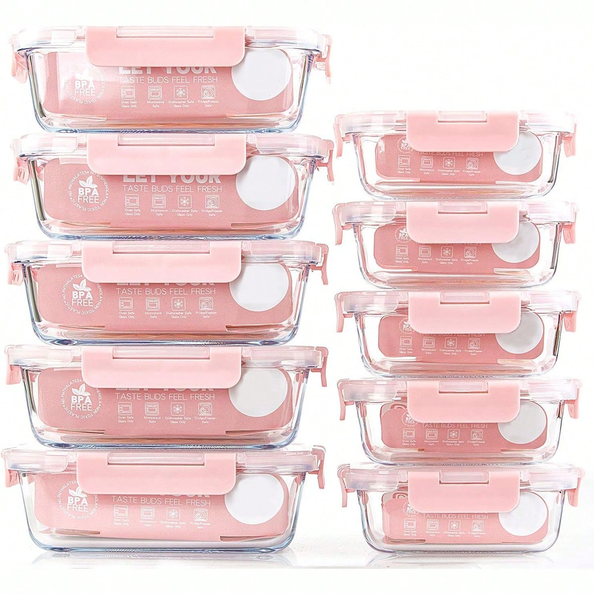 Paquete de 10 recipientes de v - Food Storage Prep Containers reseña y precio