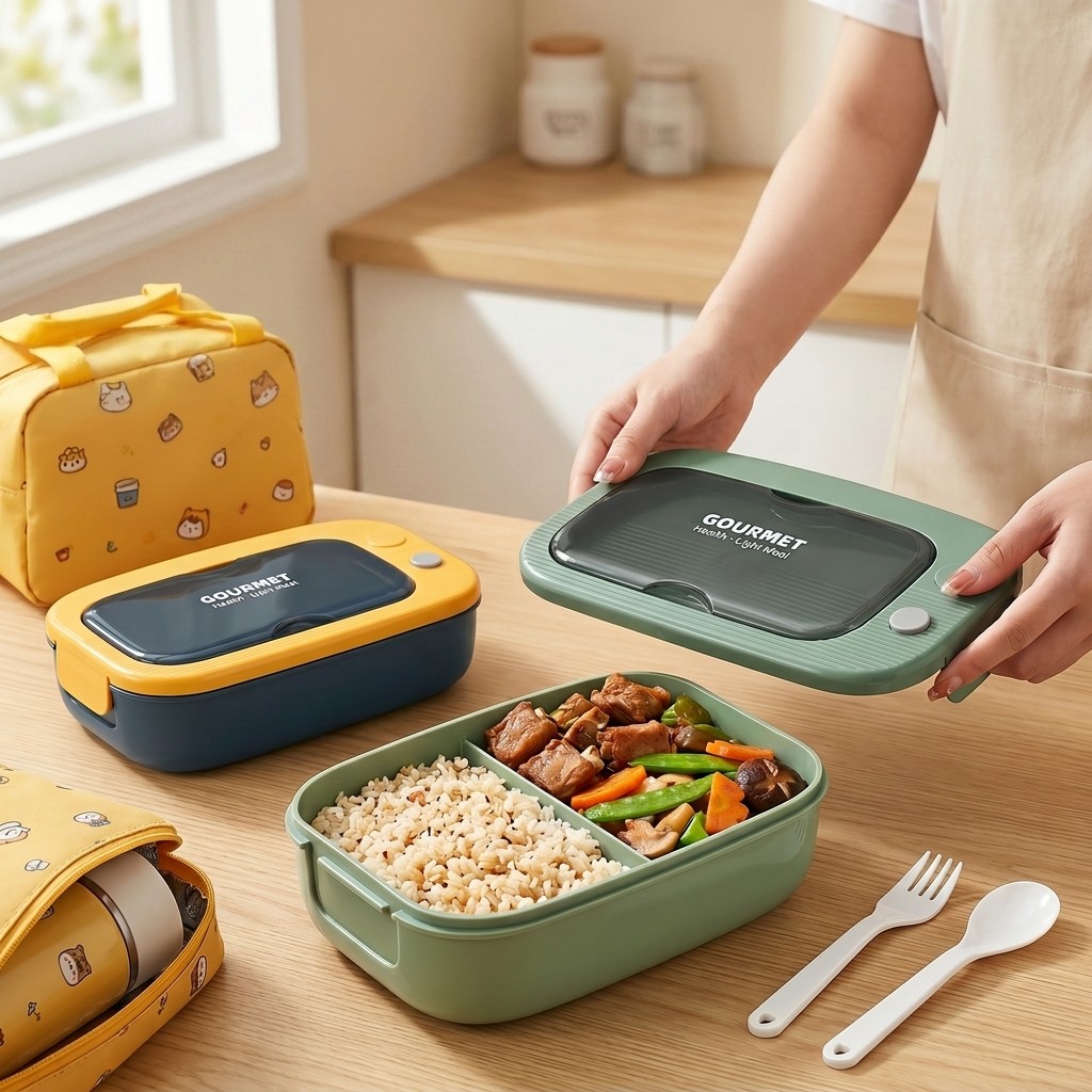 Lonchera Bento de Plástico Apt - Food Storage Prep Containers reseña y precio