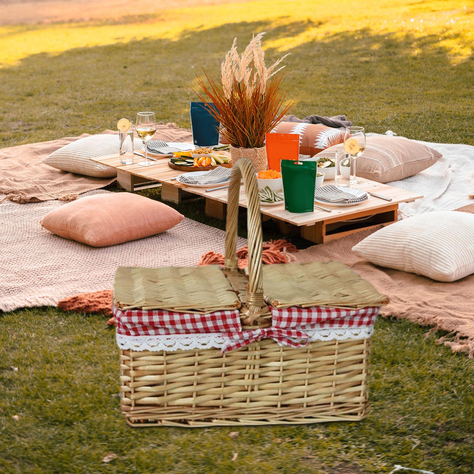 Cesta de picnic Cesta tejida d - Food Storage Hiking reseña y precio