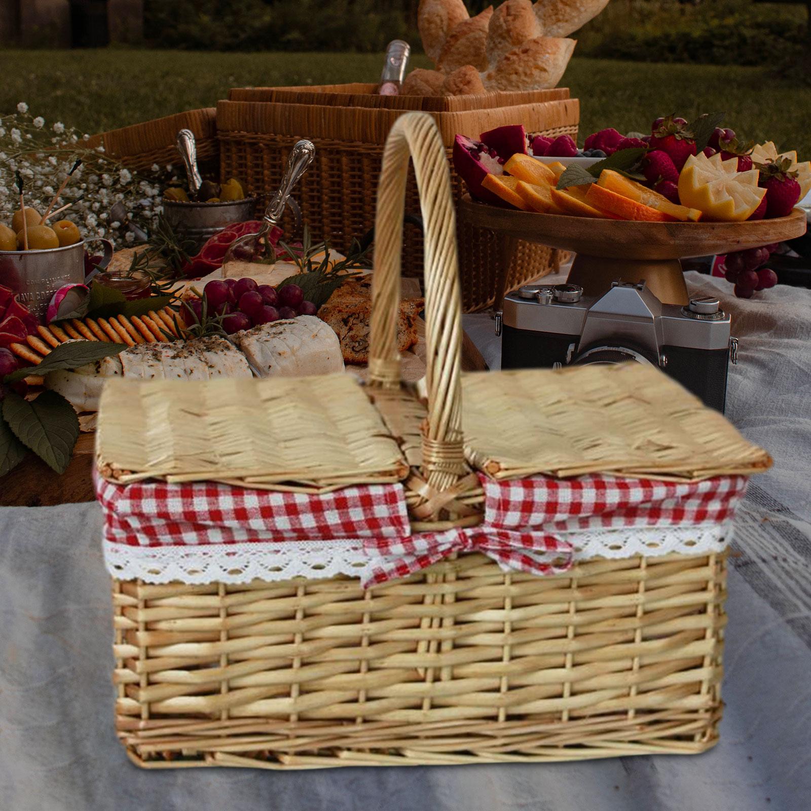 Cesta de picnic Cesta tejida d - Food Storage Hiking reseña y precio