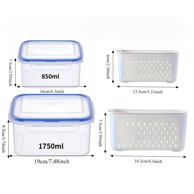 Juego de 4 Recipientes Herméti - Food Storage Prep Containers reseña y precio