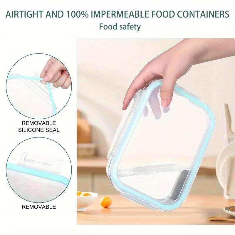 16 recipientes de vidrio sella - Food Storage Prep Containers reseña y precio