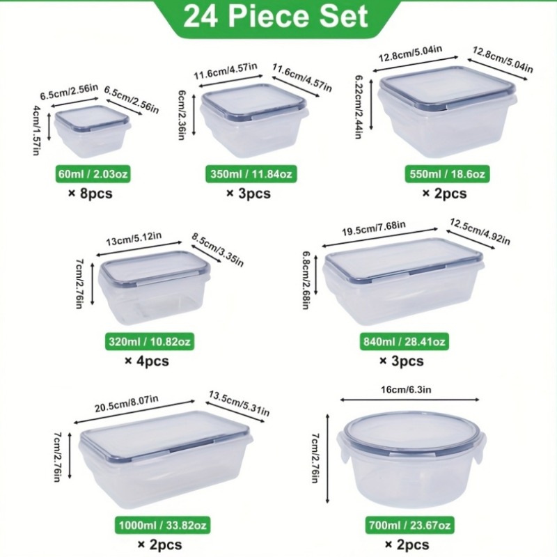 Juego de 48 Recipientes para A - Food Storage Meal Prep reseña y precio